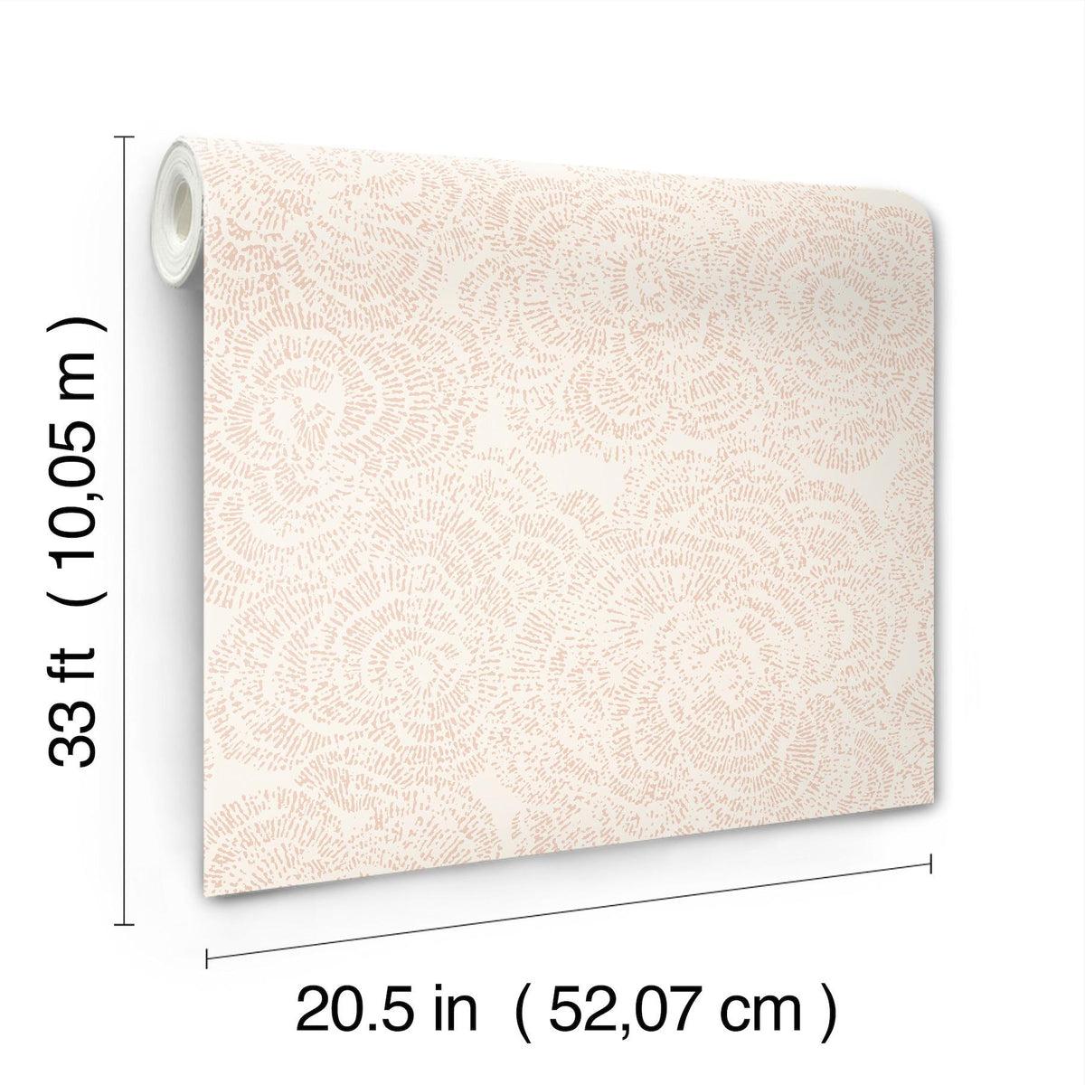 A-Street Prints Ambroise Light Pink Abstract Floral Wallpaper