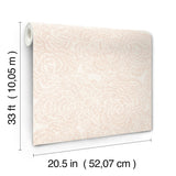 A-Street Prints Ambroise Light Pink Abstract Floral Wallpaper