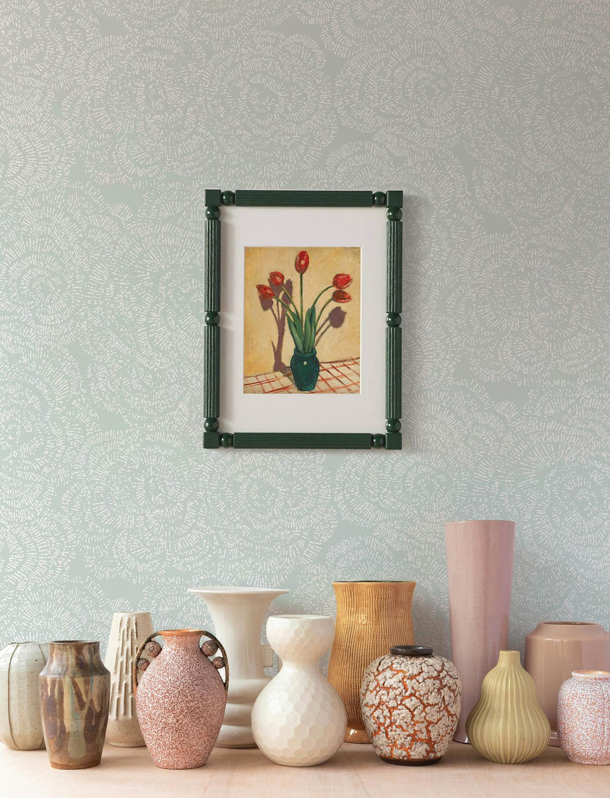 A-Street Prints Ambroise Seafoam Abstract Floral Wallpaper