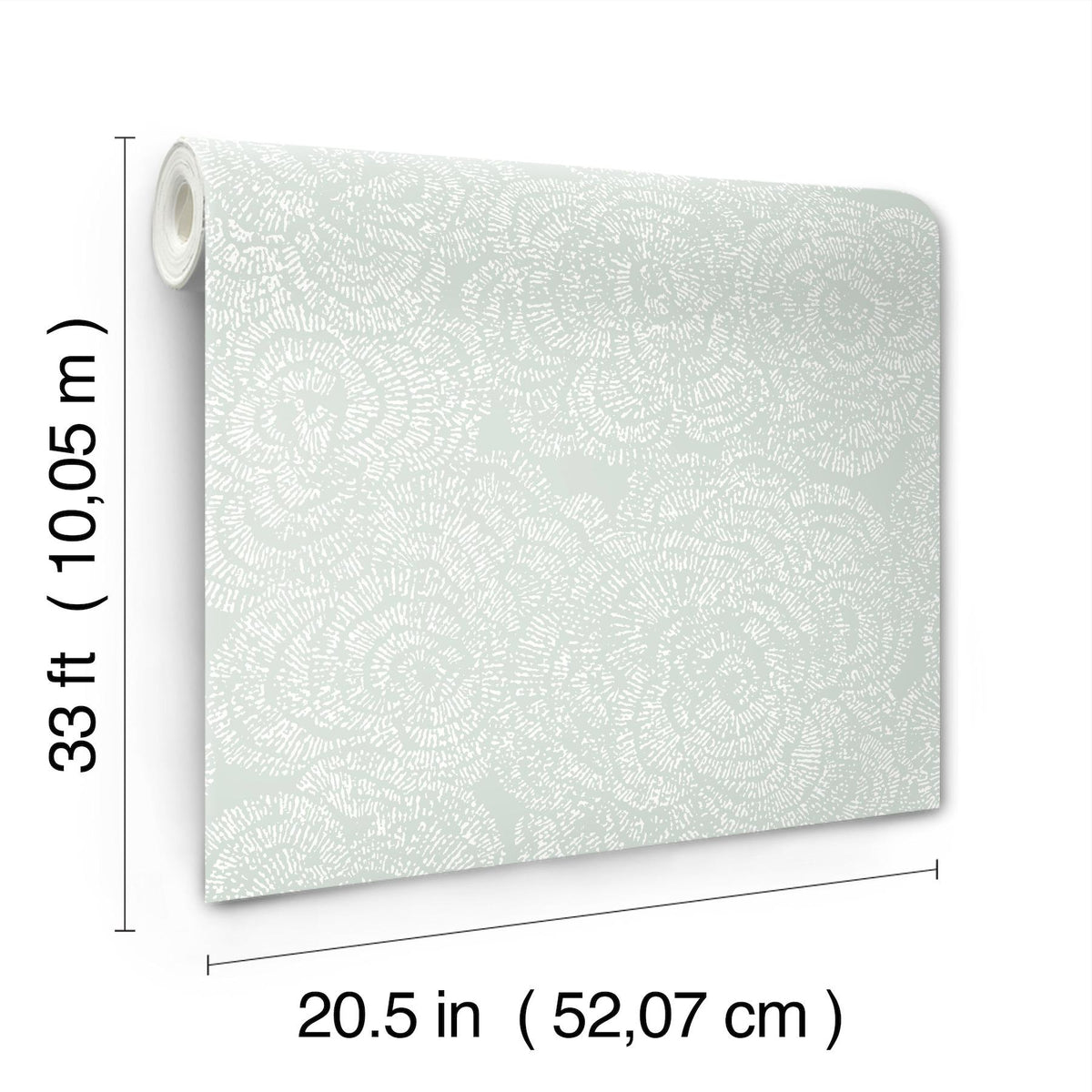 A-Street Prints Ambroise Seafoam Abstract Floral Wallpaper