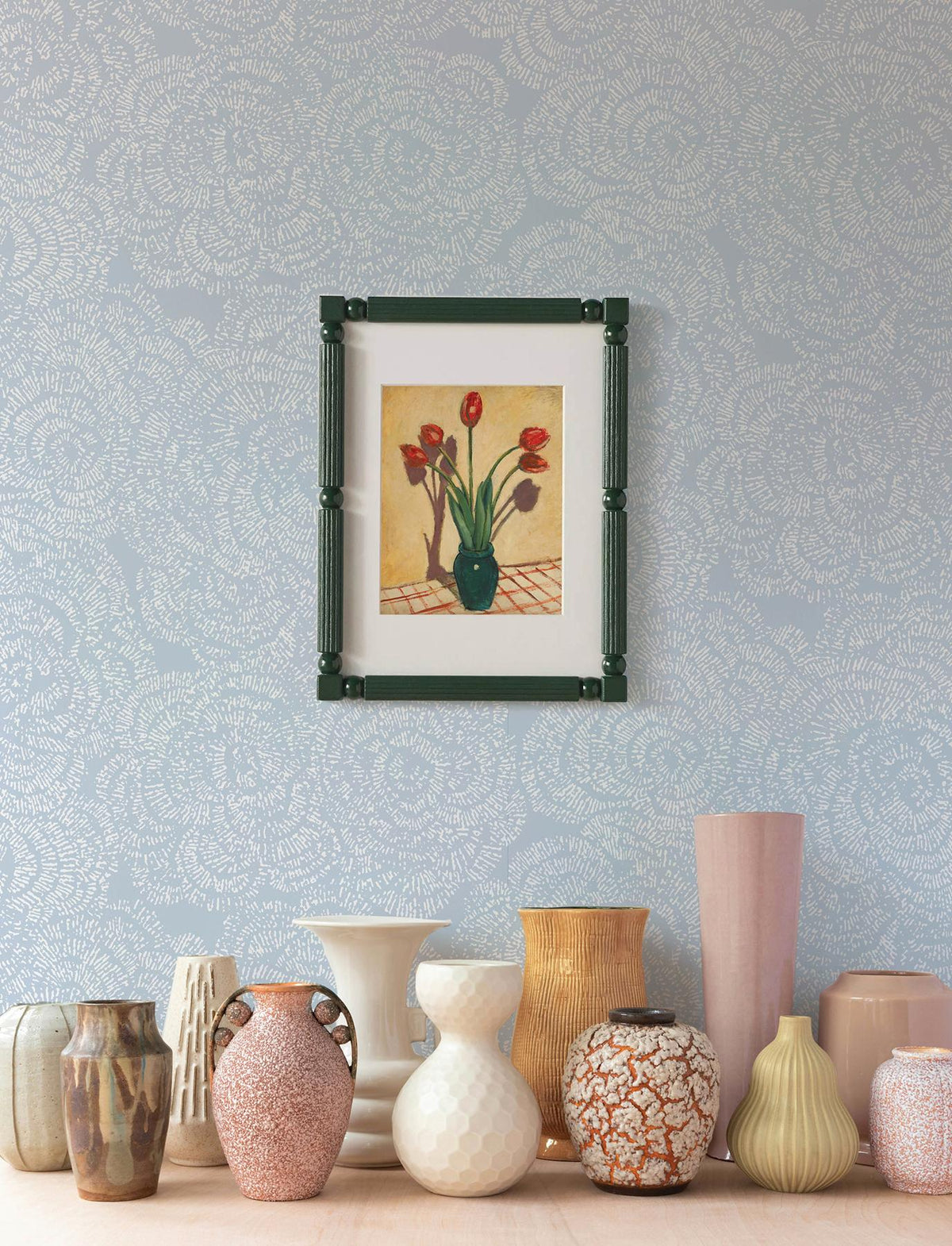 A-Street Prints Ambroise Light Blue Abstract Floral Wallpaper