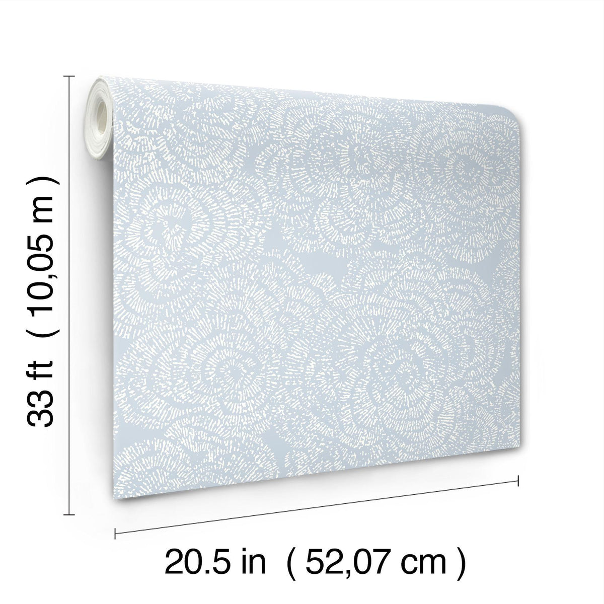 A-Street Prints Ambroise Light Blue Abstract Floral Wallpaper