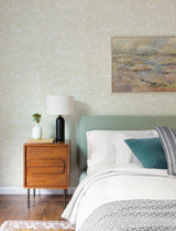 A-Street Prints Ambroise Butter Abstract Floral Wallpaper