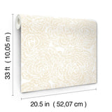 A-Street Prints Ambroise Butter Abstract Floral Wallpaper