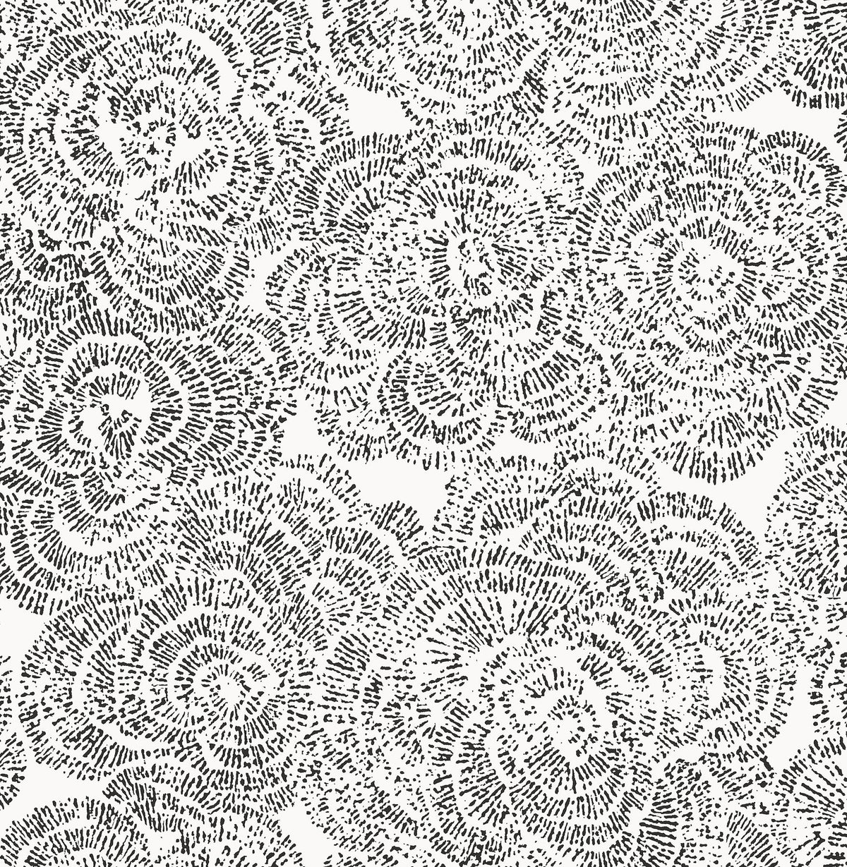 A-Street Prints Ambroise Black Abstract Floral Wallpaper