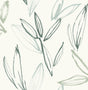 A-Street Prints Kenia Green Leaf Toss Wallpaper
