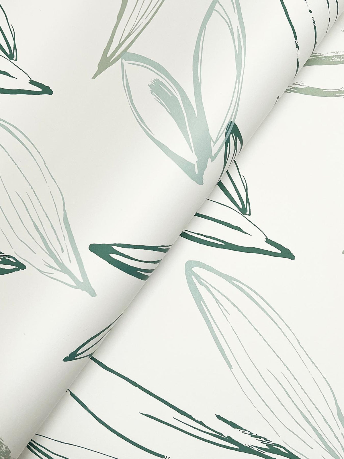 A-Street Prints Kenia Green Leaf Toss Wallpaper