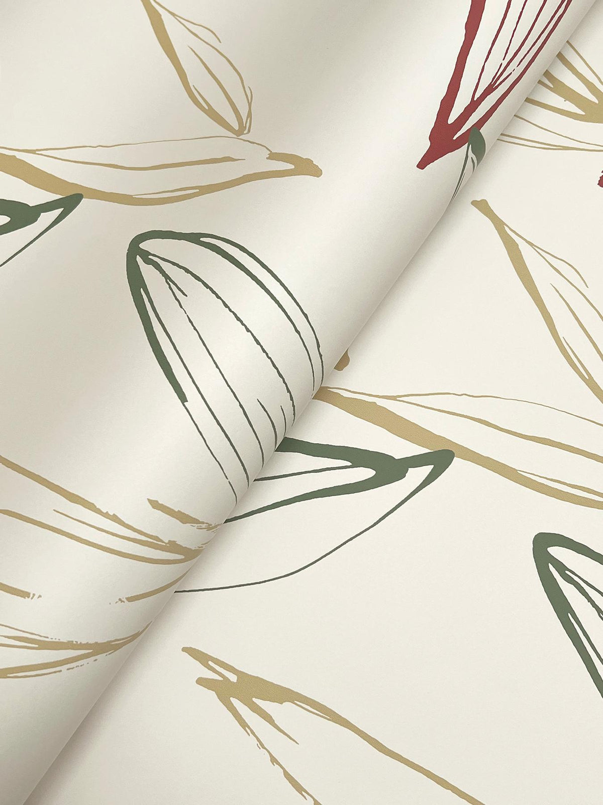 A-Street Prints Kenia Multicolor Leaf Toss Wallpaper