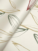 A-Street Prints Kenia Multicolor Leaf Toss Wallpaper