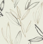 A-Street Prints Kenia Neutral Leaf Toss Wallpaper