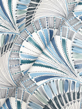 A-Street Prints Myla Blue Fanning Reeds Wallpaper