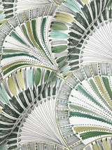 A-Street Prints Myla Green Fanning Reeds Wallpaper