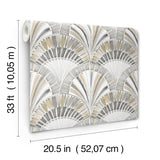 A-Street Prints Myla Neutral Fanning Reeds Wallpaper