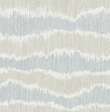 A-Street Prints Wiggle Sky Blue Ikat Stripe Wallpaper