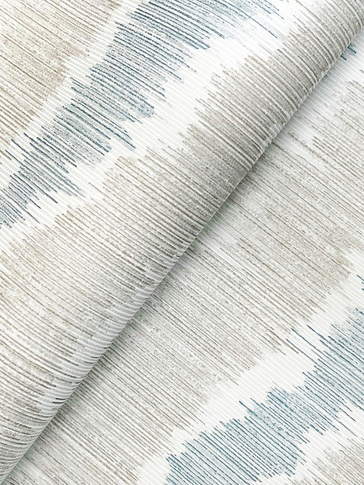 A-Street Prints Wiggle Sky Blue Ikat Stripe Wallpaper