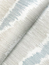 A-Street Prints Wiggle Sky Blue Ikat Stripe Wallpaper