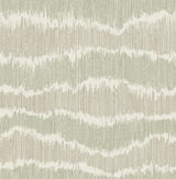A-Street Prints Wiggle Green Ikat Stripe Wallpaper