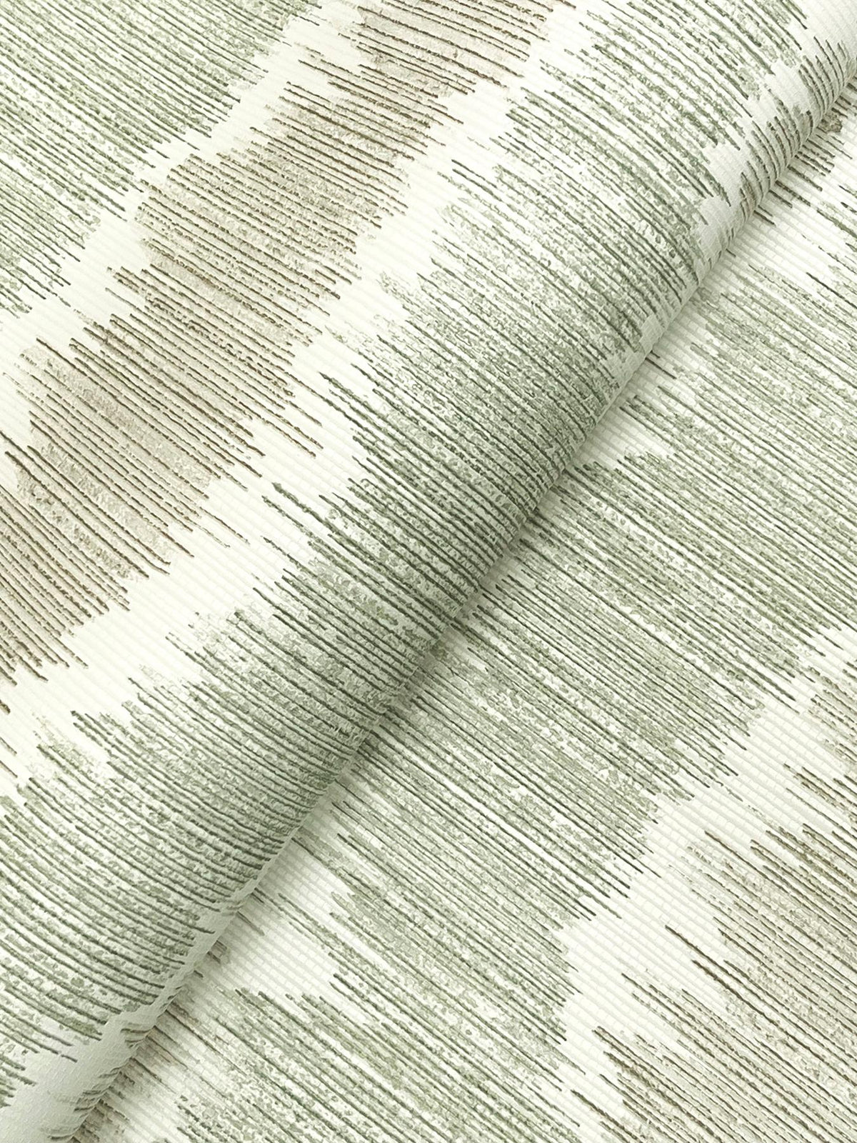 A-Street Prints Wiggle Green Ikat Stripe Wallpaper