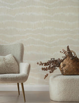A-Street Prints Wiggle Neutral Ikat Stripe Wallpaper