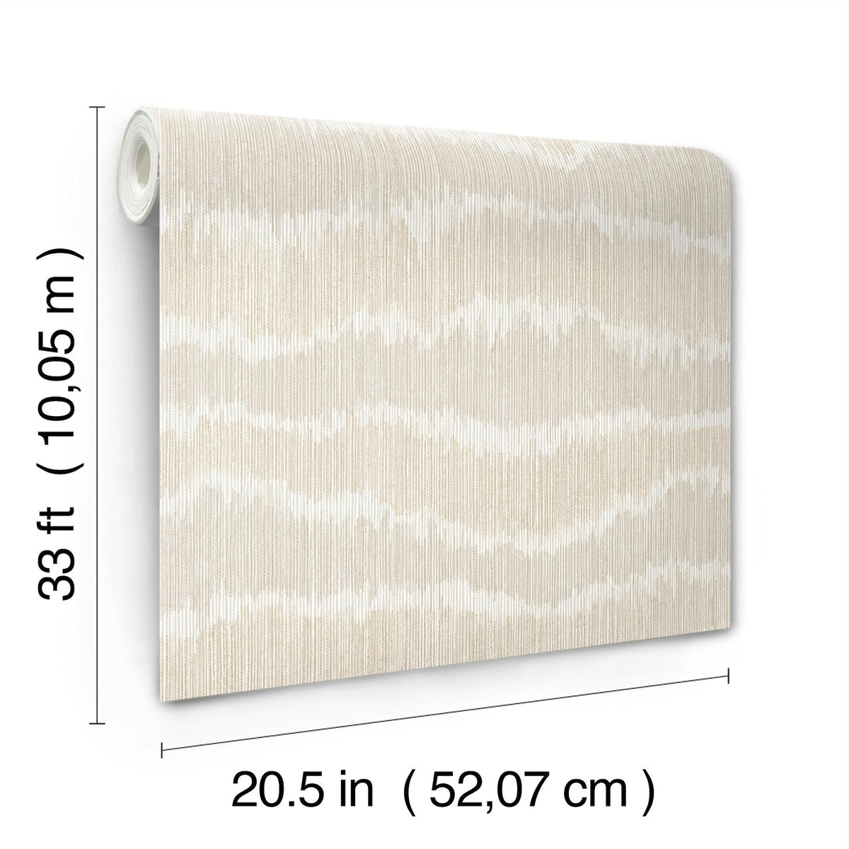 A-Street Prints Wiggle Neutral Ikat Stripe Wallpaper