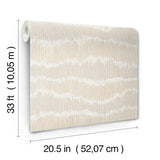 A-Street Prints Wiggle Neutral Ikat Stripe Wallpaper