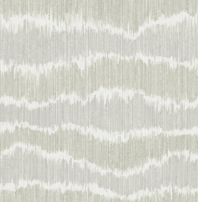 A-Street Prints Wiggle Grey Ikat Stripe Wallpaper