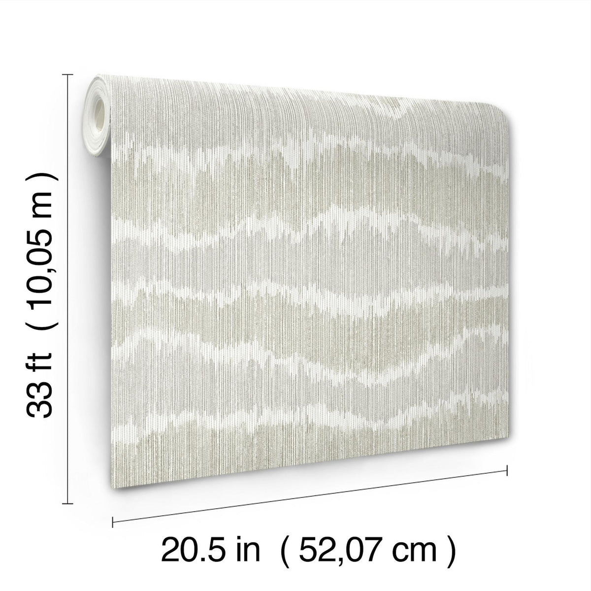 A-Street Prints Wiggle Grey Ikat Stripe Wallpaper