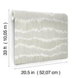 A-Street Prints Wiggle Grey Ikat Stripe Wallpaper