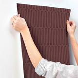 A-Street Prints Lars Merlot Retro Wave Wallpaper