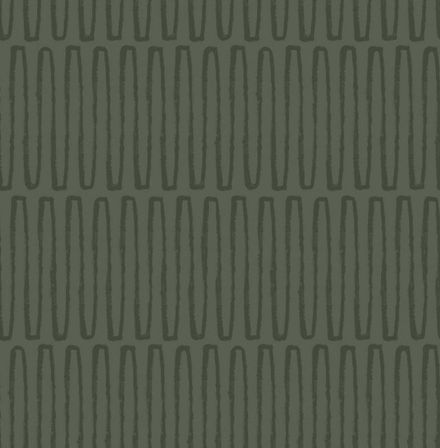 A-Street Prints Lars Green Retro Wave Wallpaper