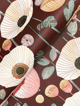 A-Street Prints Mindra Maroon Floral Trail Wallpaper