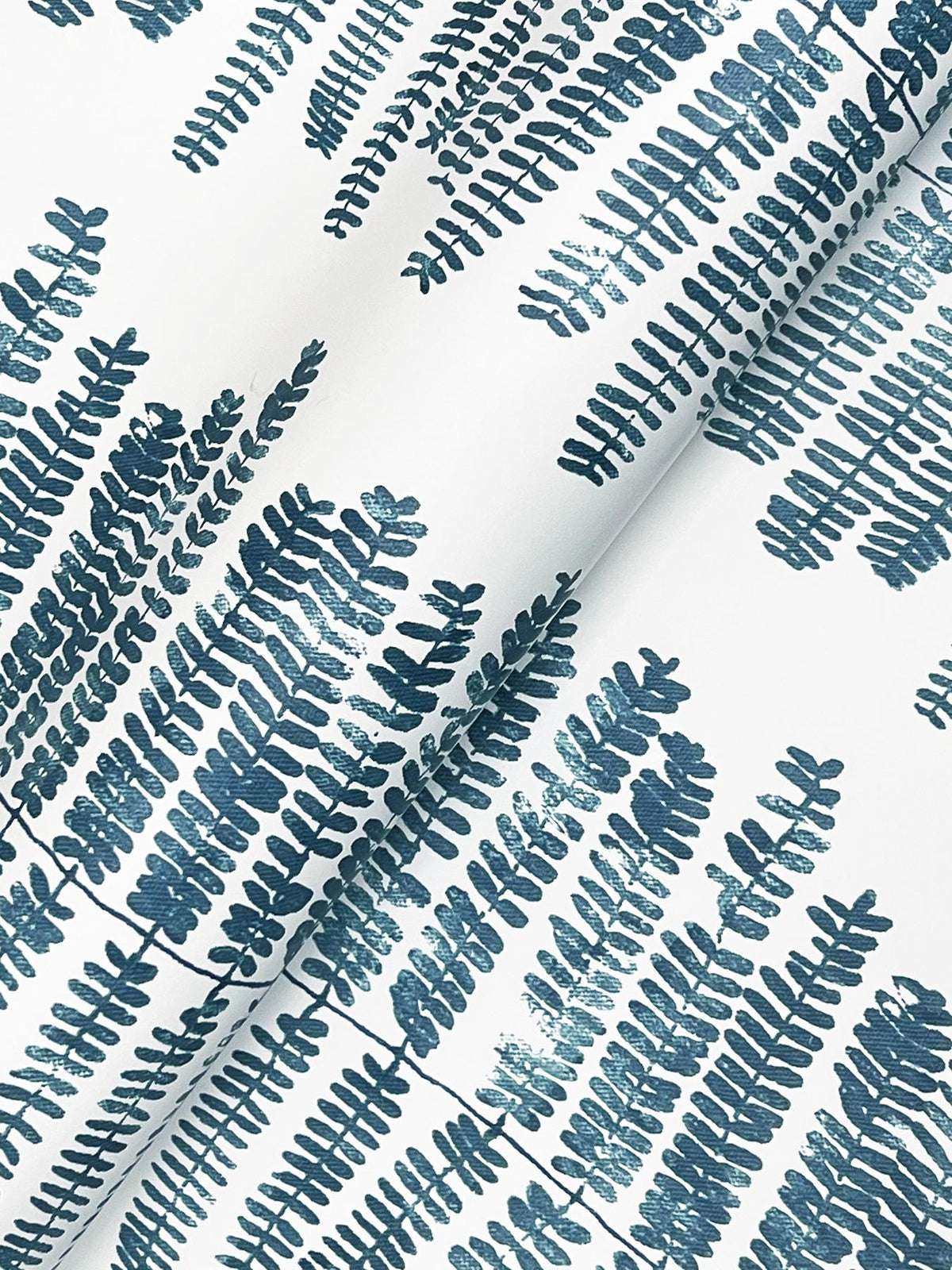 A-Street Prints Lumis Blue Fern Stripe Wallpaper