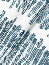A-Street Prints Lumis Blue Fern Stripe Wallpaper