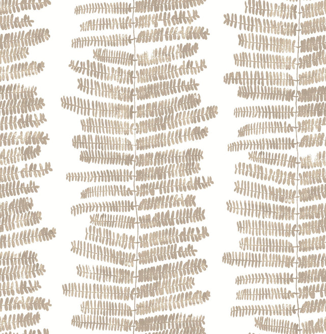 A-Street Prints Lumis Taupe Fern Stripe Wallpaper