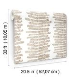A-Street Prints Lumis Taupe Fern Stripe Wallpaper