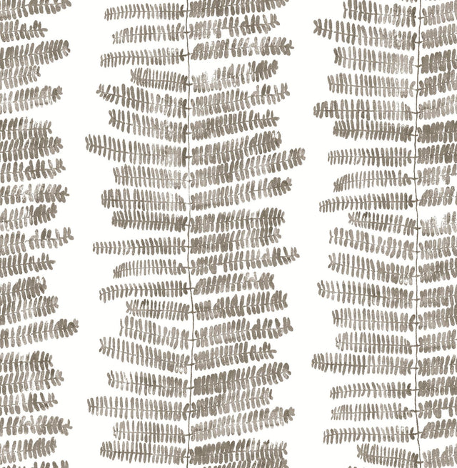 A-Street Prints Lumis Grey Fern Stripe Wallpaper