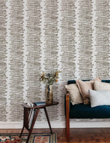 A-Street Prints Lumis Grey Fern Stripe Wallpaper