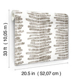 A-Street Prints Lumis Grey Fern Stripe Wallpaper