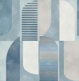 A-Street Prints Otto Blue Abstract Geometric Wallpaper