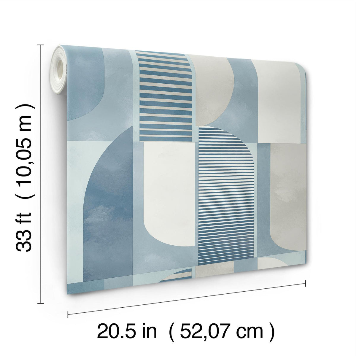 A-Street Prints Otto Blue Abstract Geometric Wallpaper