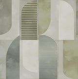A-Street Prints Otto Green Abstract Geometric Wallpaper