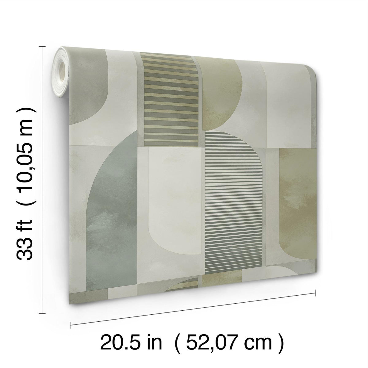 A-Street Prints Otto Green Abstract Geometric Wallpaper