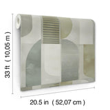 A-Street Prints Otto Green Abstract Geometric Wallpaper