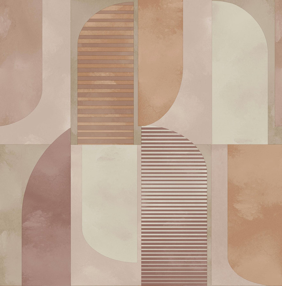 A-Street Prints Otto Raspberry Abstract Geometric Wallpaper