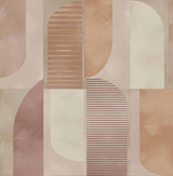 A-Street Prints Otto Raspberry Abstract Geometric Wallpaper