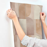 A-Street Prints Otto Raspberry Abstract Geometric Wallpaper