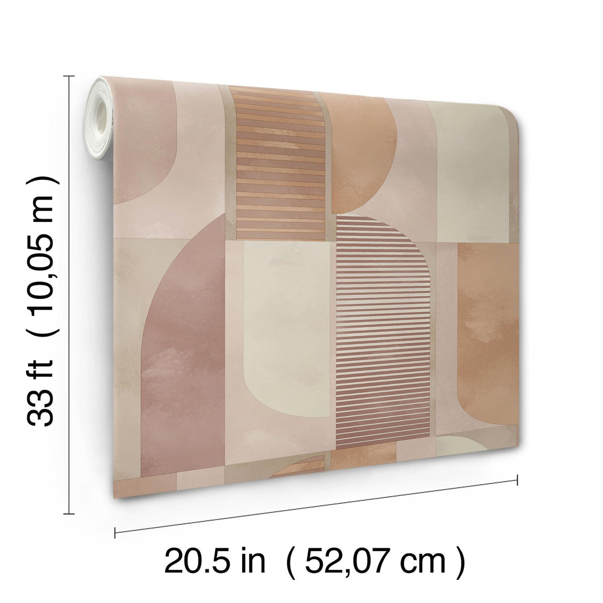 A-Street Prints Otto Raspberry Abstract Geometric Wallpaper