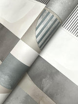 A-Street Prints Otto Slate Abstract Geometric Wallpaper