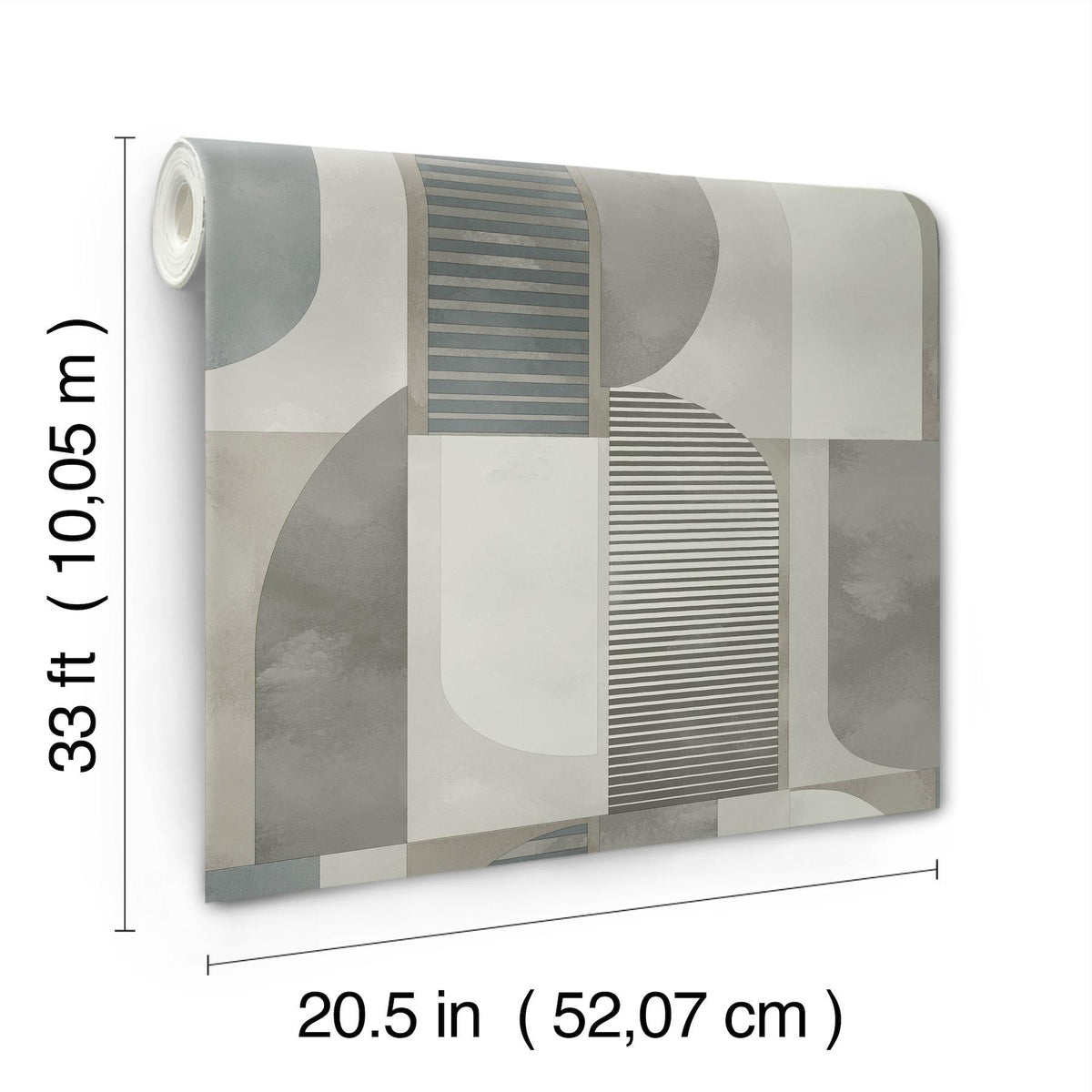A-Street Prints Otto Slate Abstract Geometric Wallpaper
