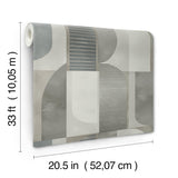 A-Street Prints Otto Slate Abstract Geometric Wallpaper